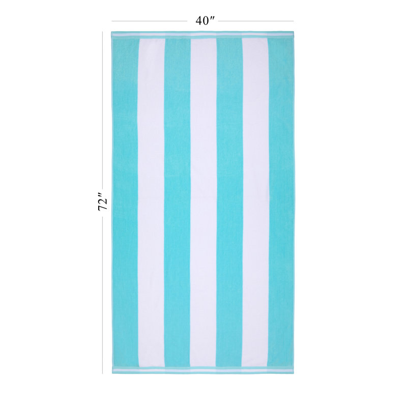Serviette de plage Ozdilek Cabana 40 * 72 - 500 g / m² coton turc, 100% coton, luxe, séchage rapide, très grand, absorbant doux, (bleu serein sérénité)