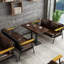 Banc rembourré en similicuir de style industriel-101079401