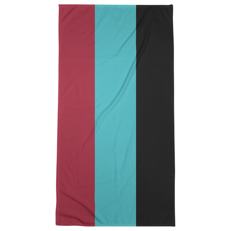 Beach Towel, Sedona Red/Teal/Black, Polyester/Cotton, Beach Towel