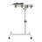 White Portable Adjustable Rolling Laptop Table Stand with Wheels