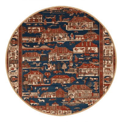 Tapis brun turc lavable à la machine
