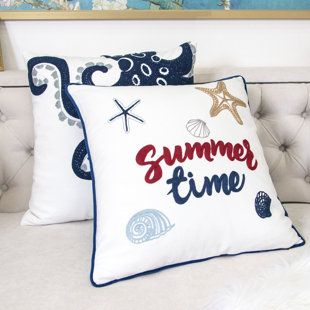  Housse et insert de coussin carré en coton (Ensemble de 2)