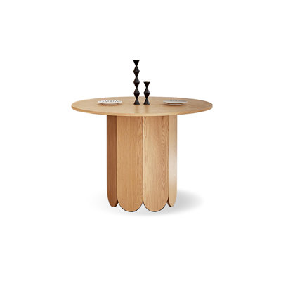 Burlywood Round Solid Wood Dining table