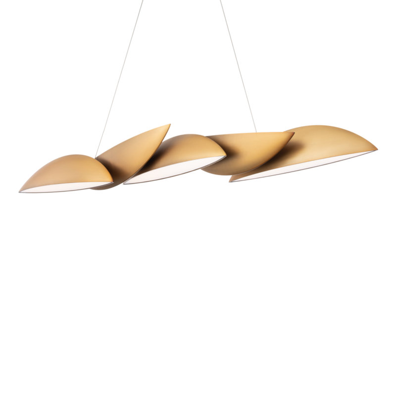Sydney 5-Light Aged Brass LED Indoor/Outdoor Pendant