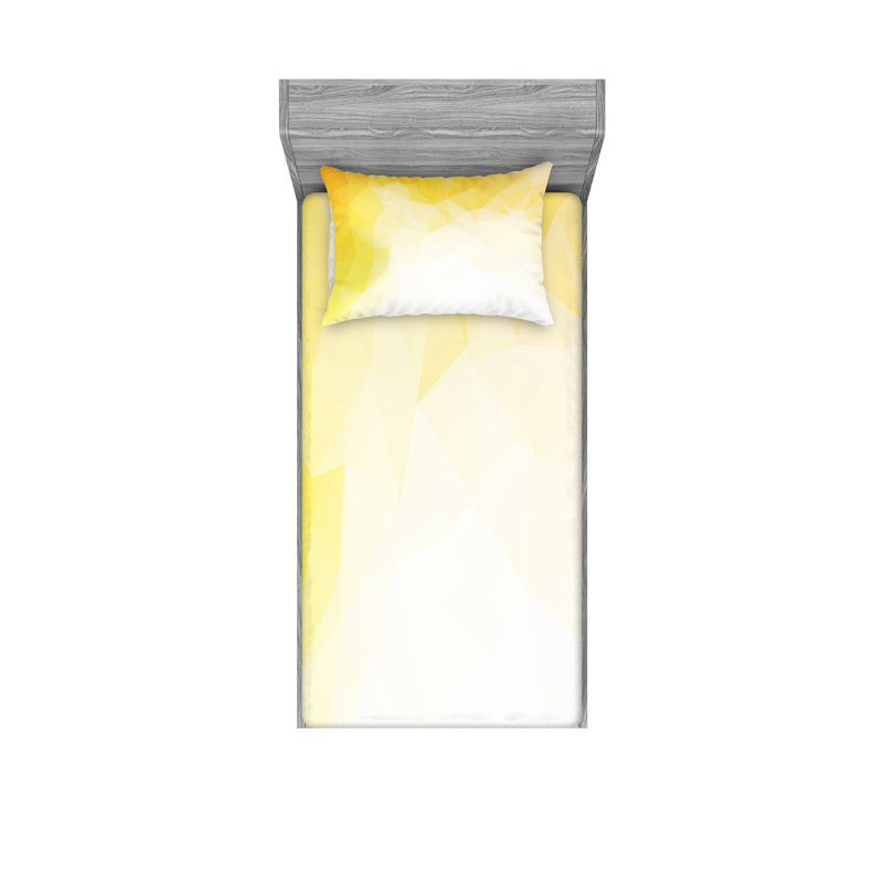Drap-housse et coussin décoratif Ambesonne, Ensemble de draps pour lit simple + 3 pièces supp