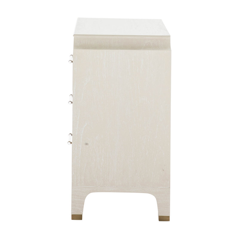 Alexandra 3 Drawer 32" W Solid Wood Chest, White