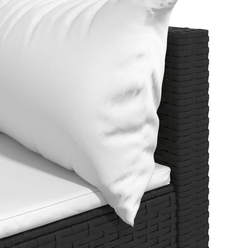 Canapé d'extérieur avec coussins 24,8 po Missouria, Blanc, Noir