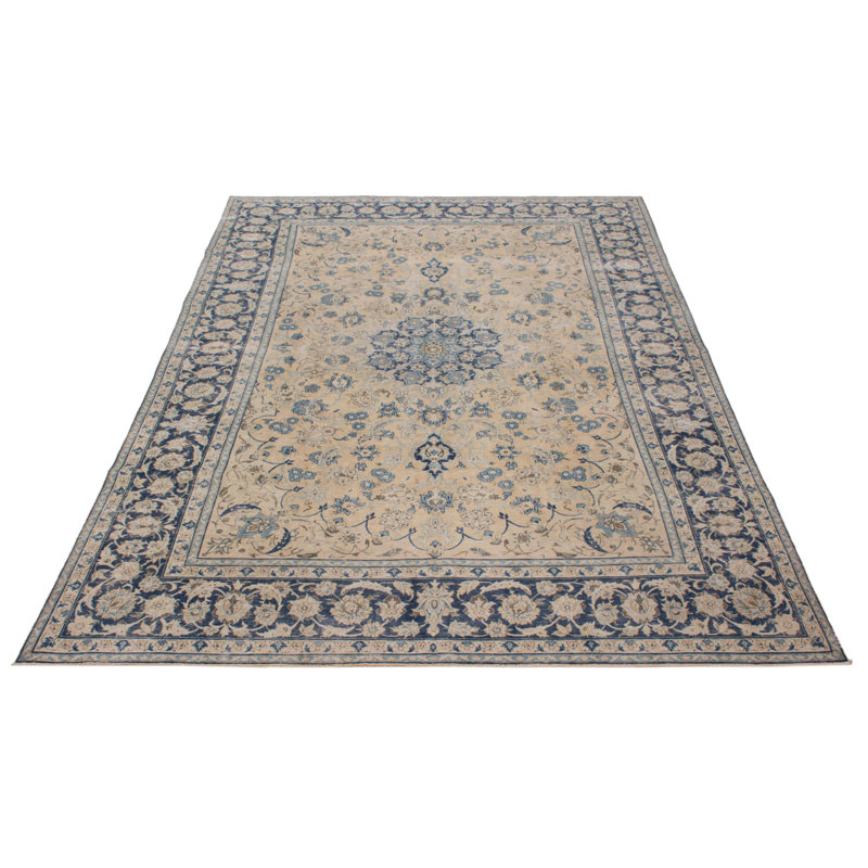 Tapis kaki en laine rectangulaire unique de 8 pi 5 po x 11 pi 11 po Abideen