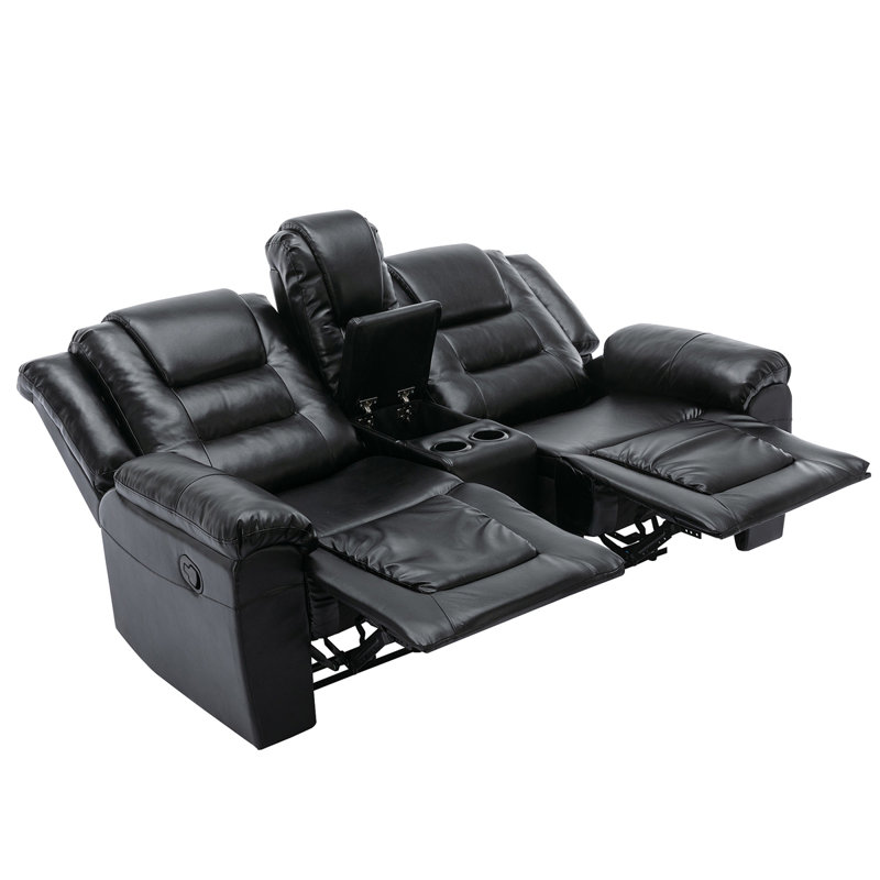 Fauteuil de cinéma inclinable 2 places, Noir