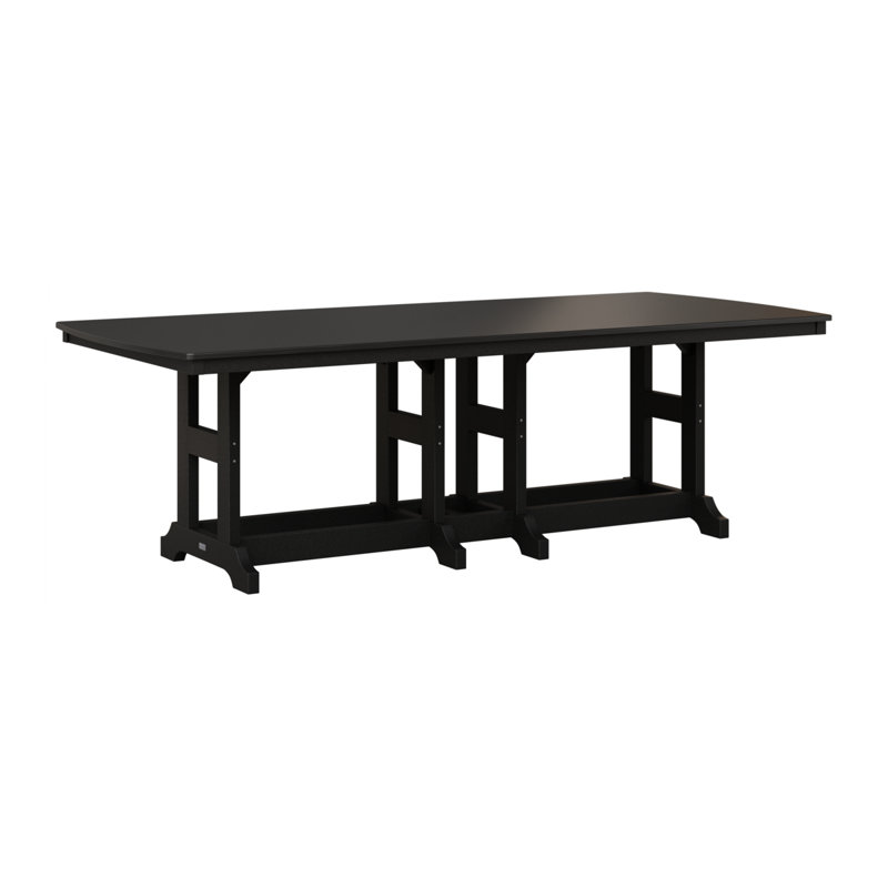 Table de salle à manger rectangulaire 96 po Berlin Gardens Garden Classic, H 30,87 po x l 96 po x P 44 po, Noir, Noir martelé