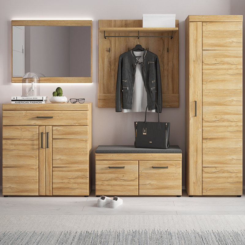 Arwen 1 Door Manufactured Wood Wardrobe