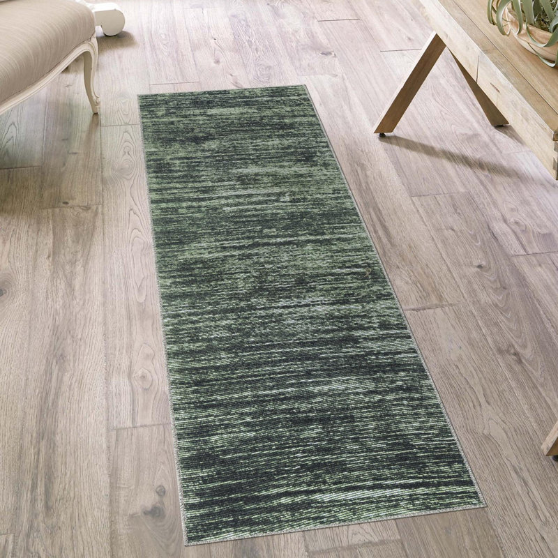 Tapis Montauk - vert, Tapis de couloir 2 pi 6 po x 14 pi