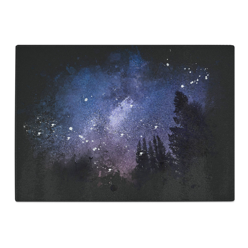 Forest at Night Paint Splash Chopping Board, 0.4cm H x 20cm W x 28.5cm L