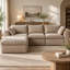 Upholstered 95.57 " Linen Sofa & Chaise