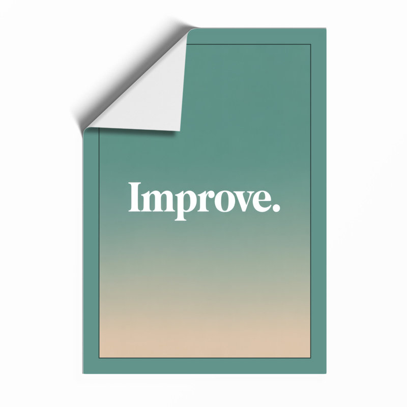 Improve Minimalist - Framed Print, Unframed, A2 - 59.4 x 42.0 cm