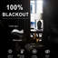 Rideaux 100% occultant 2 panneaux avec embrasses - habillage de fenêtre bloquant la chaleur et la lumière avec doublure noire, passe-tringle et languette arrière, blanc