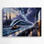 Art mural en métal violet lévitation sci fi transport