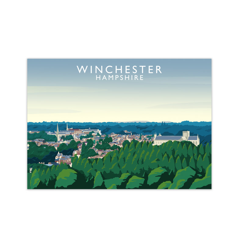 Winchester Hampshire by Richard O'Neill - Print, 21cm H x 29.7cm W x 3cm D, Unframed