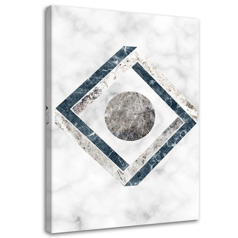 Geometric Abstract - No Frame Print on Canvas, 100cm H x 70cm W