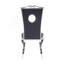 Ensemble de 2 chaises d'appoint avec siège et dossier rembourrés en polyuréthane, noir et chrome