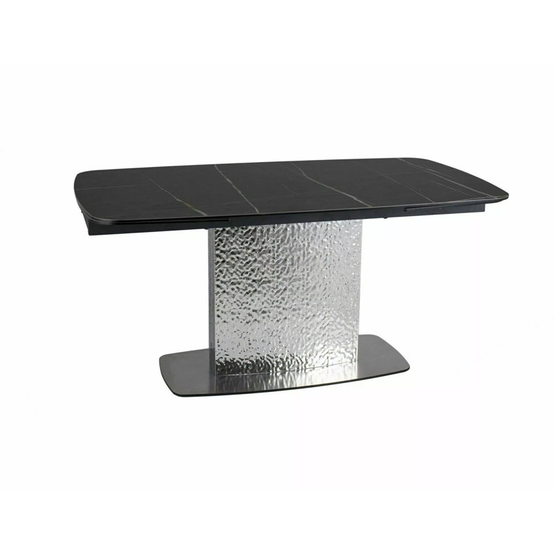 Ducey Metal Base Dining Table, Black
