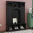 Hall Tree With Bench And Shoe Storage, Hall Tree With Adjustable Shelves, Arched Storage Bench With Cabinets, 7 Hooks-1654547611