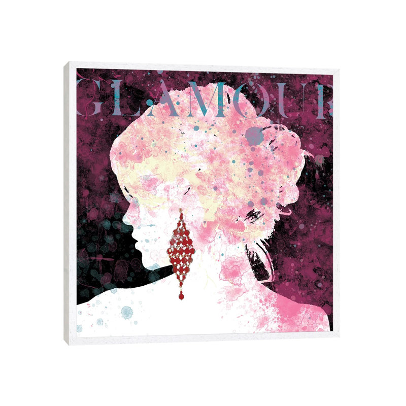 Glamour by Carol Robinson - Print on Canvas, White Framed, 45.72 cm H x 45.72 cm W