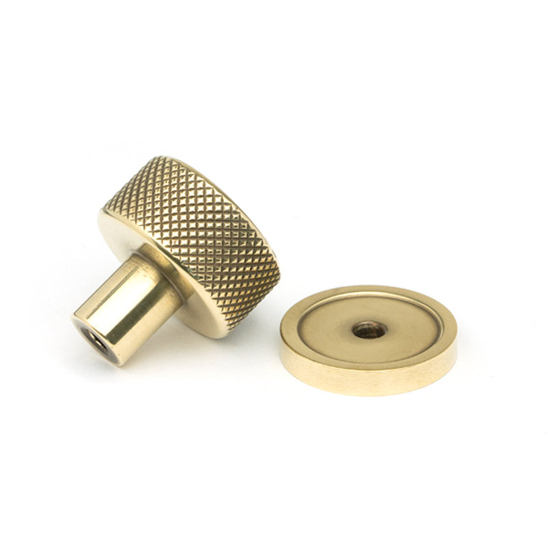 Round Knob, 2.5 cm, Aged Brass