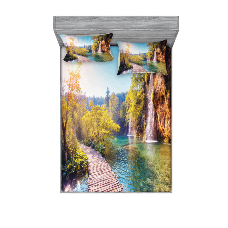 Microfiber Sheet Set, Queen Sheet Set with Fitted Sheet