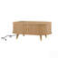 Table basse ovale en bois Mid-Century