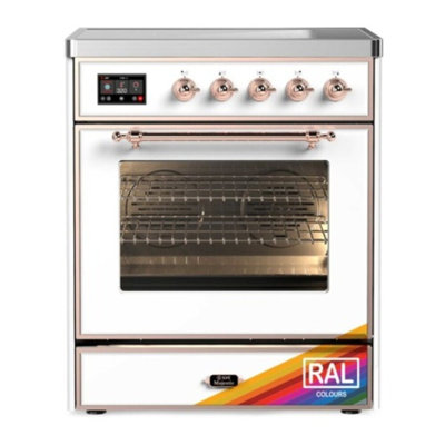 Cuisinière à induction de 30 pouces avec 4 éléments d'induction RAL de Majestic III Series (garniture en cuivre)