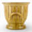 Mustard Ceramic Planter With Ribbed Design