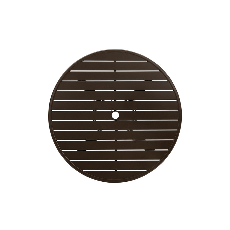 Slat Top 42" Round Bar Table, Java