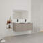 Meuble-lavabo mural 48 po avec lavabo double en résine et 3 portes à fermeture en douceur-1203133798