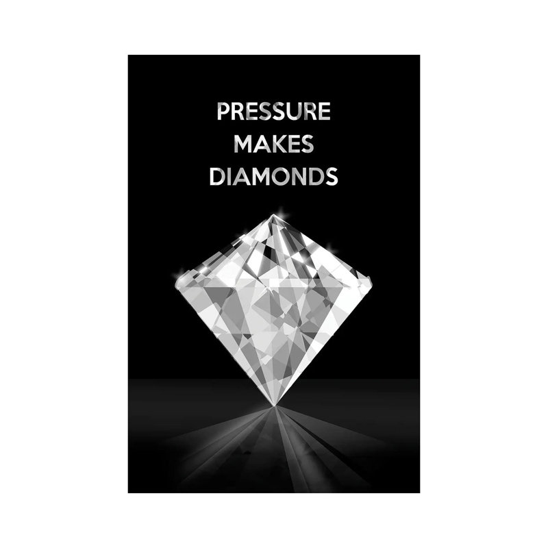 «Pressure Makes Diamonds» par - Toile tendue, H 18 po x l 12 po x 1,5 po