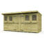 Total Sheds 14ft x 7ft Pent Summer Shed - Toughened Glass External Planters - Pressure Treated Timber - UK Manufactured