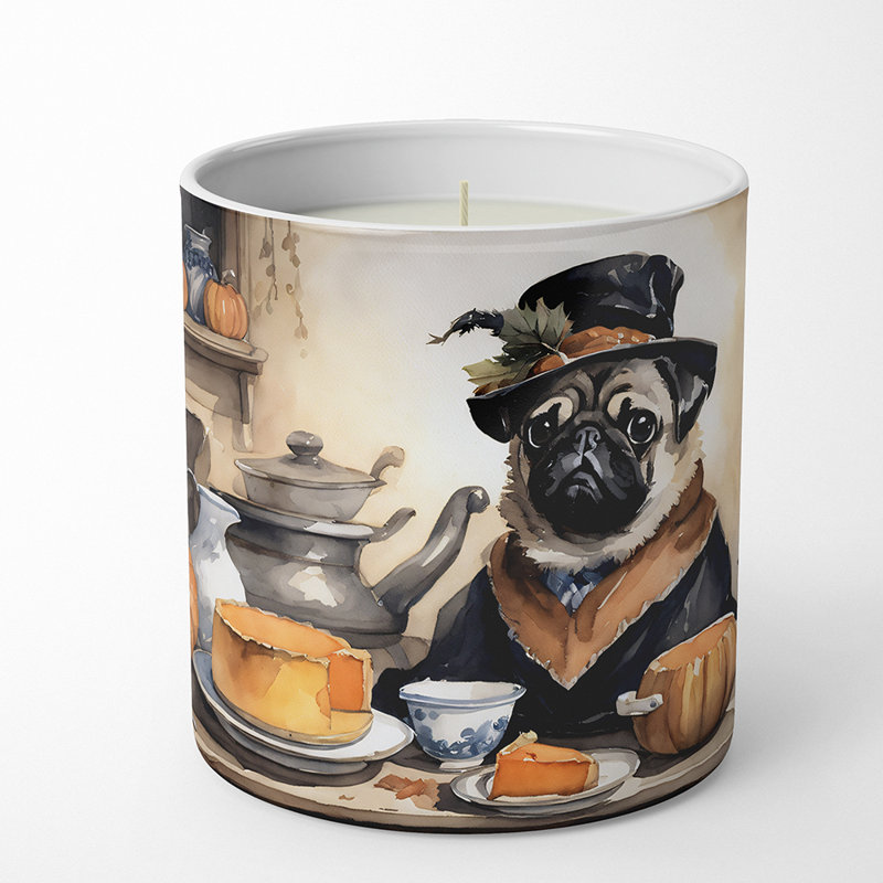 Pumpkin Pie Scented Tumbler Candle with Ceramic Holder