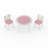 Crook Kids 3 Piece Round Play Or Activity Table and Chair Set