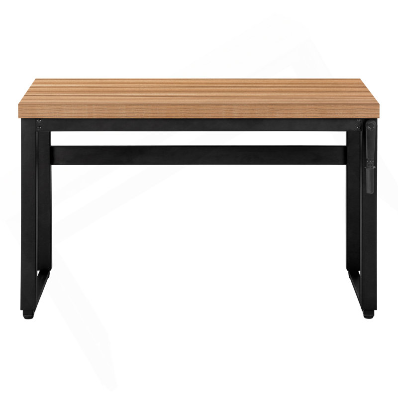 Bureau d'ordinateur, bureau personnel, debout, réglable, L 48 po, travail, ordinateur portable, stratifié, métal noir, contemporain, moderne