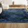 Dalyan Geometric Medallions Machine-Washable Blue/Gray Rug