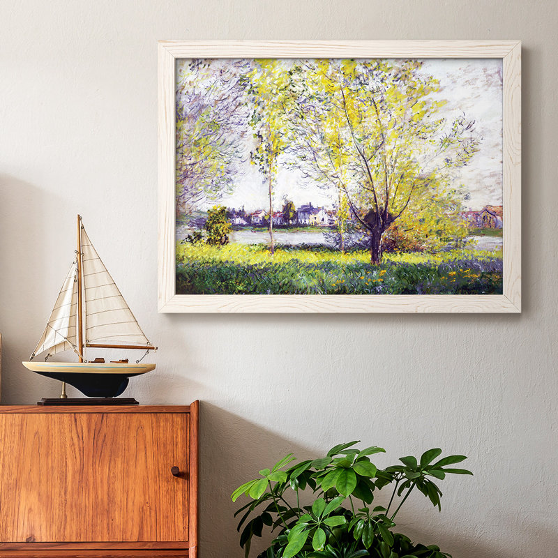 Les saules, 1880, peinture sur toile encadrée, Blanc, H 28 po x l 42 po x P 1,5 po