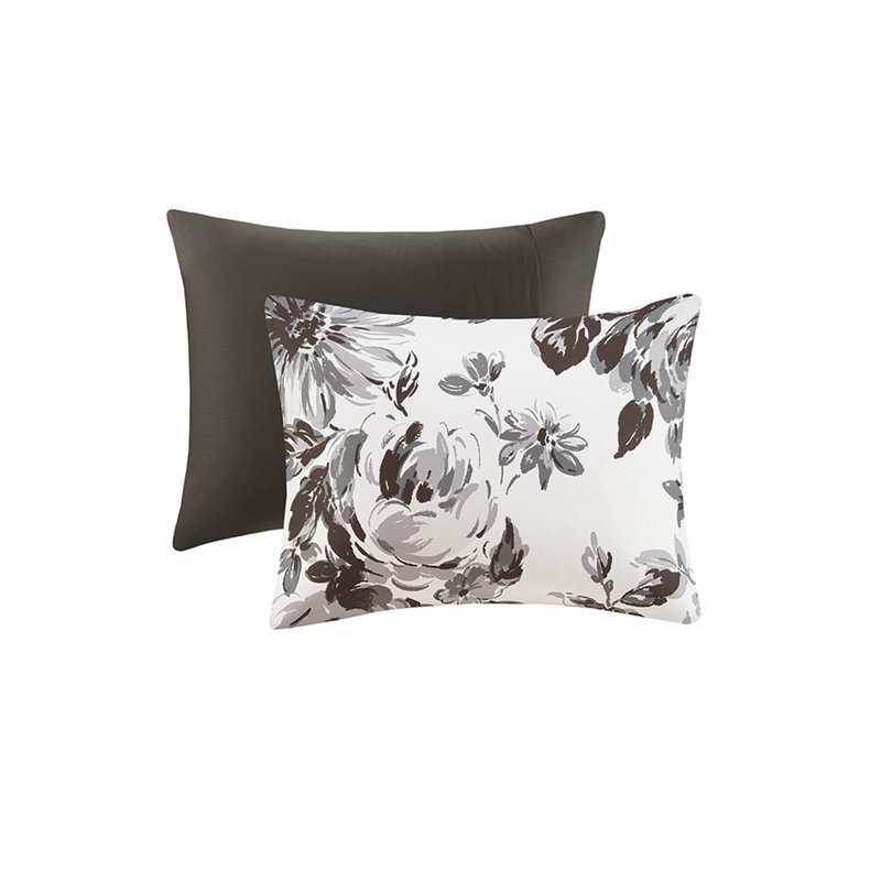Floral Print Comforter Set, Twin Comforter + 1 Sham + 2 Pillows