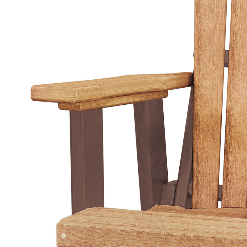 Banc en plastique d'extérieur Gina, Cèdre / brun Tudor