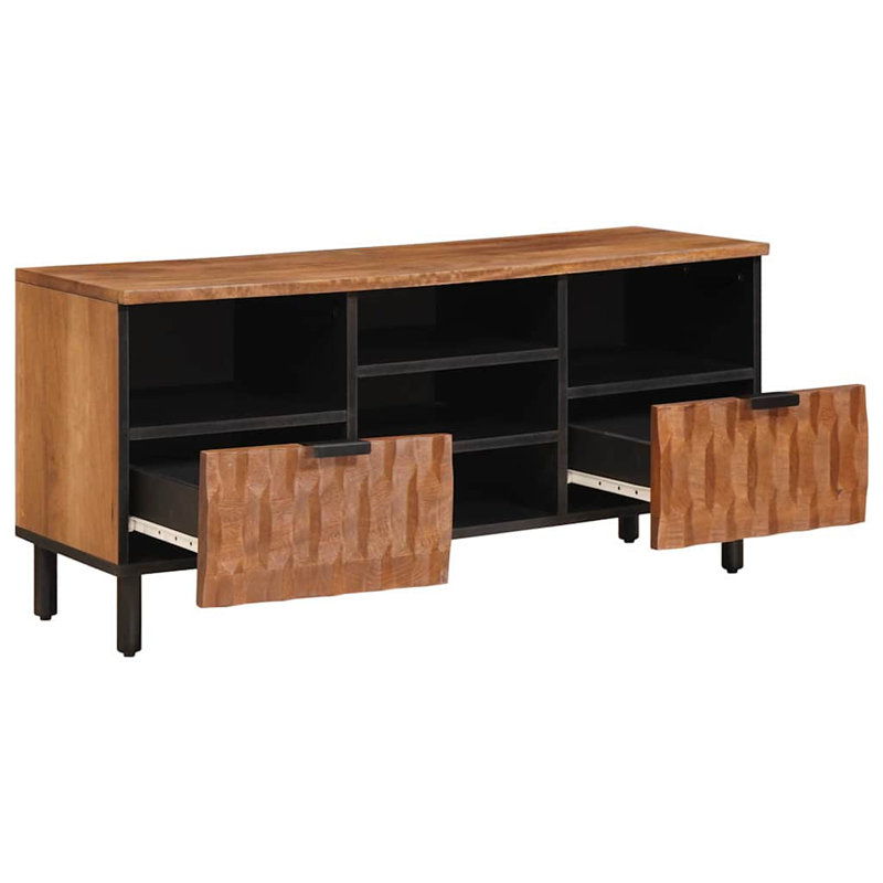 Unfinished TV Stand for TVs up to 88", Acacia Brown 
