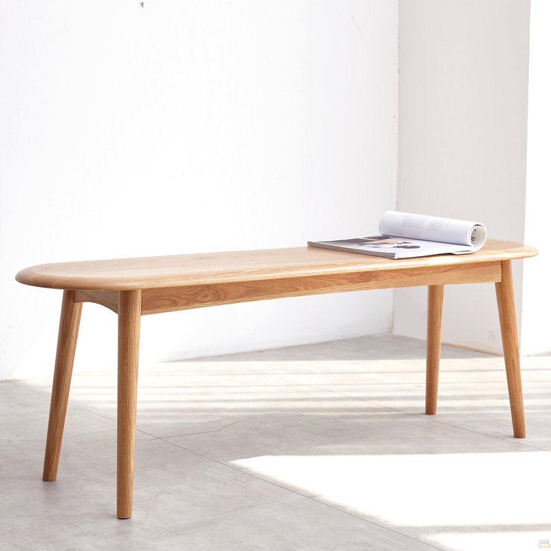Banc de table en bois de chêne naturel pour salle à manger