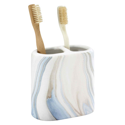 Waves Bath Blue Toothbrush Holder