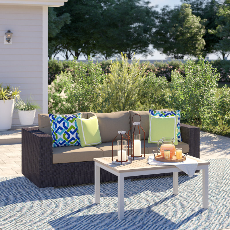Modway Convene Outdoor Patio Sofa, Mocha