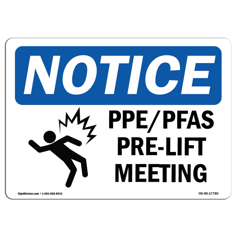 Enseigne de réunion pré-levage PPEPFAS