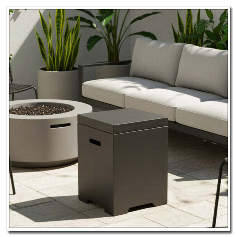 Propane Tank Cover Table, Outdoor Cylinder Hideaway Table for Gas Fire Pit and Gas Griddle, Outdoor Side Table for Fire Pit