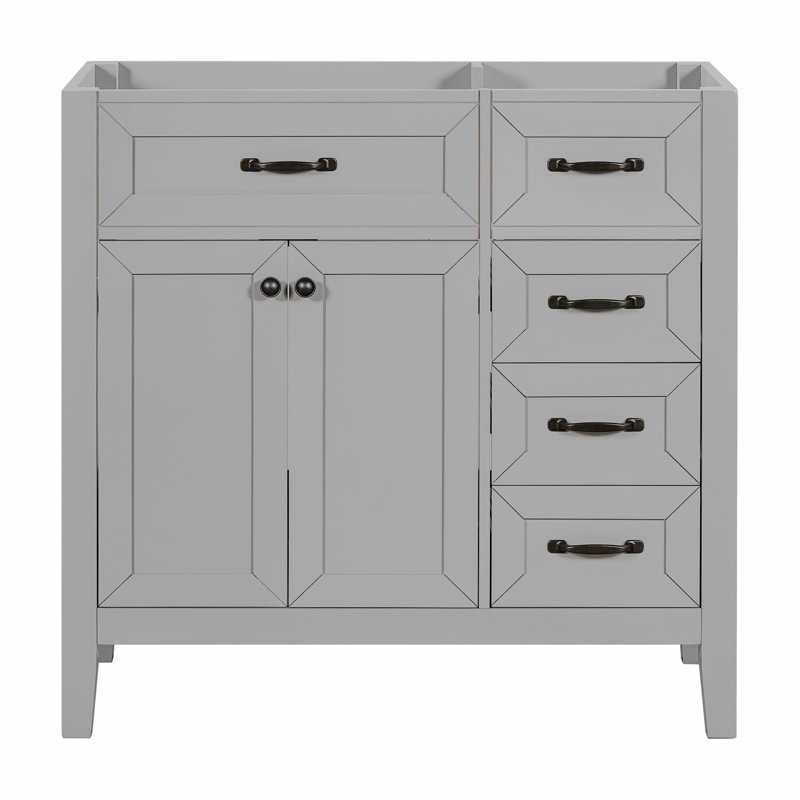 Base de meuble-lavabo simple 35,5 Denholme seulement, Gris